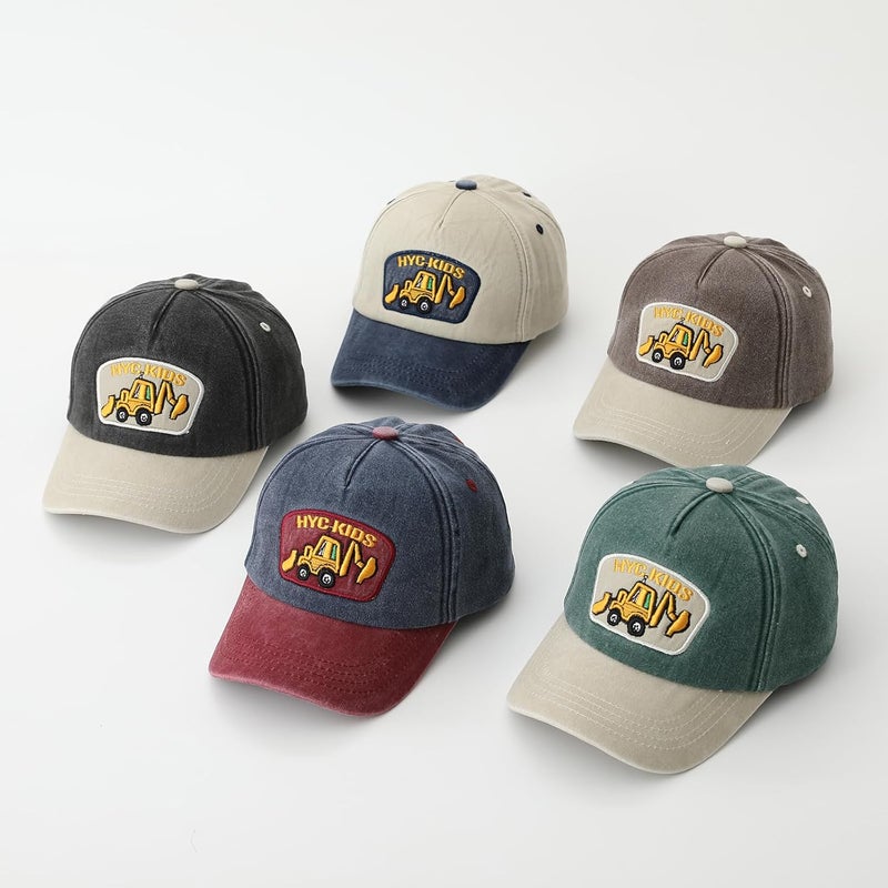 EDCYF Kids Boys Girls Embroidered Baseball Caps Baby Sun hat Toddler Dinosaur Trucker Hats Summer Hats（3-8years - Image 3